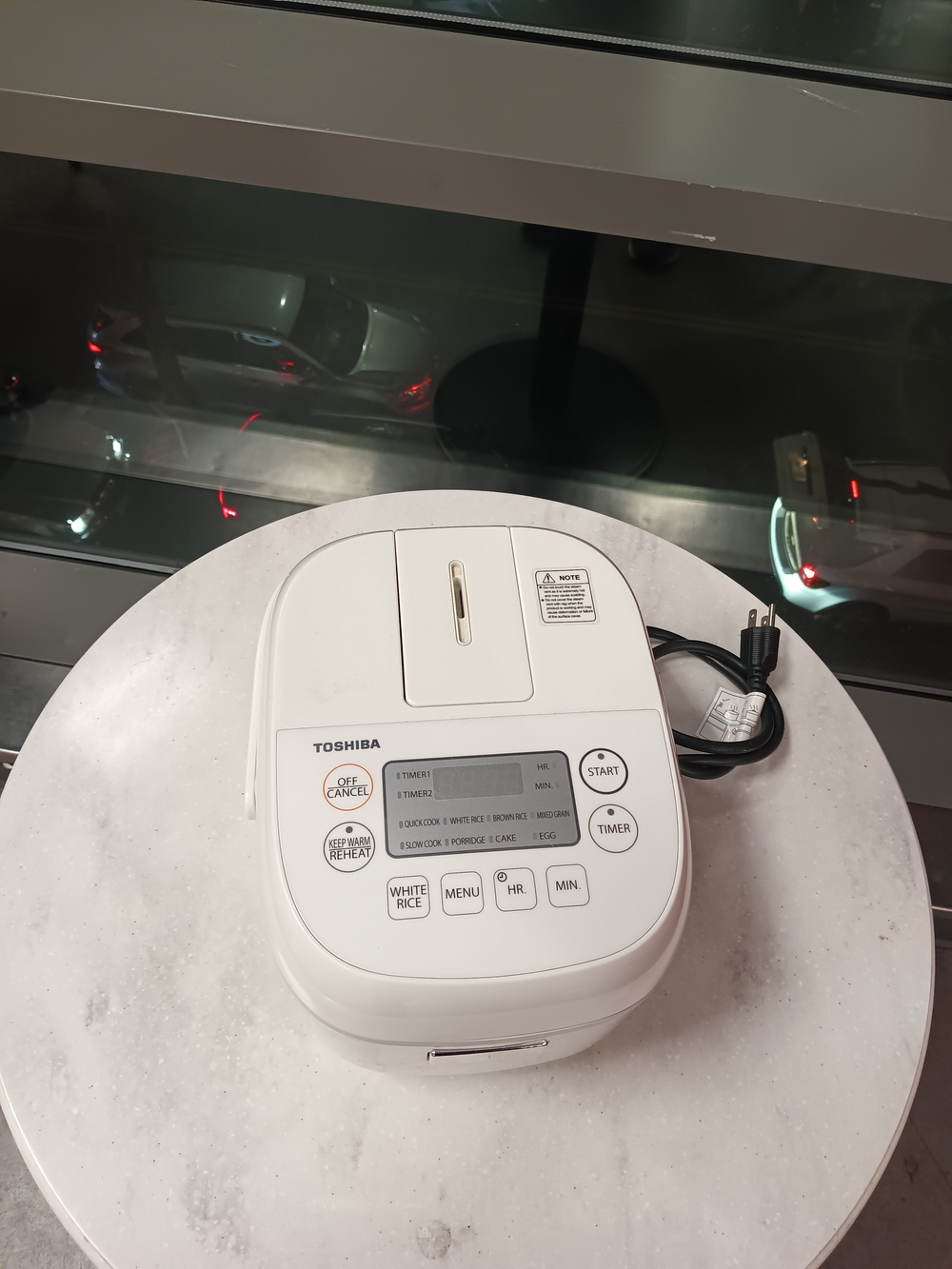 Toshiba White Electric Mini 3 cup Rice Cooker
